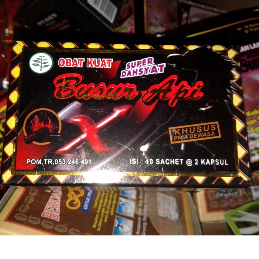 Paket 10 Box Kapsul Busur Api Kapsul Jamu Obt Kuat Original