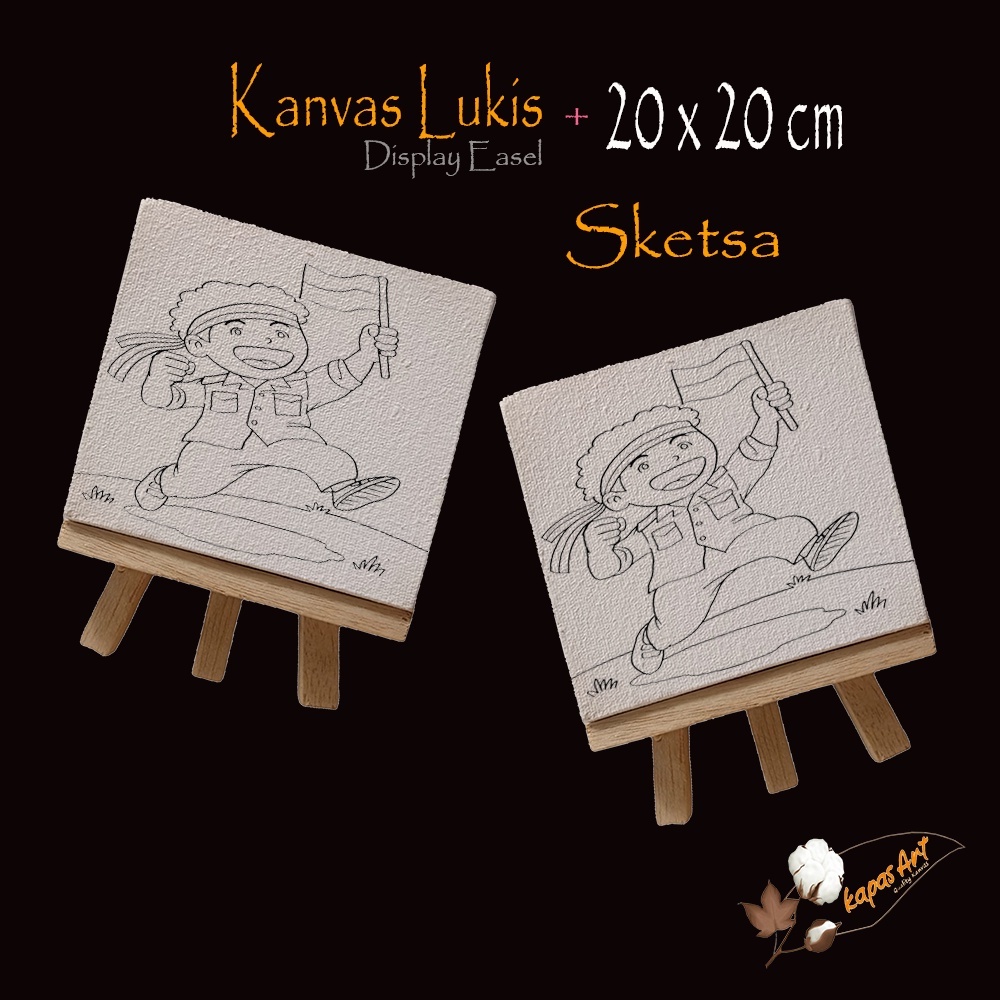 

Kanvas Lukis Sketsa + Display 20x20 Siap Pakai