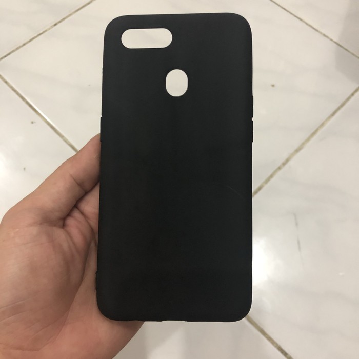 Case CasinG Soft Slim Black Matte Oppo A7 / A12 / A5S Kondom HP