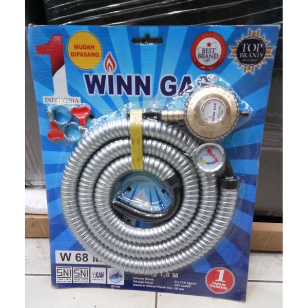 Regulator Winn Gas / Winn Gas Selang Paket Spiral Diameter Kecil 1.8meter – PSFRW68M