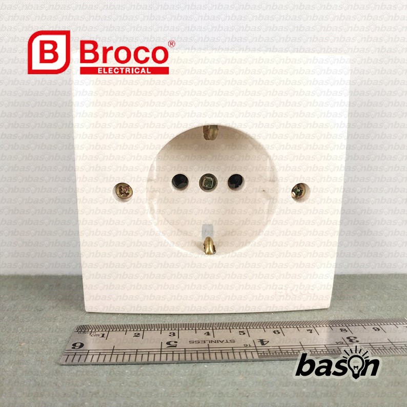 BROCO 6100 STD Socket Outlet 16A 250V Cream | Stop Kontak dengan arde