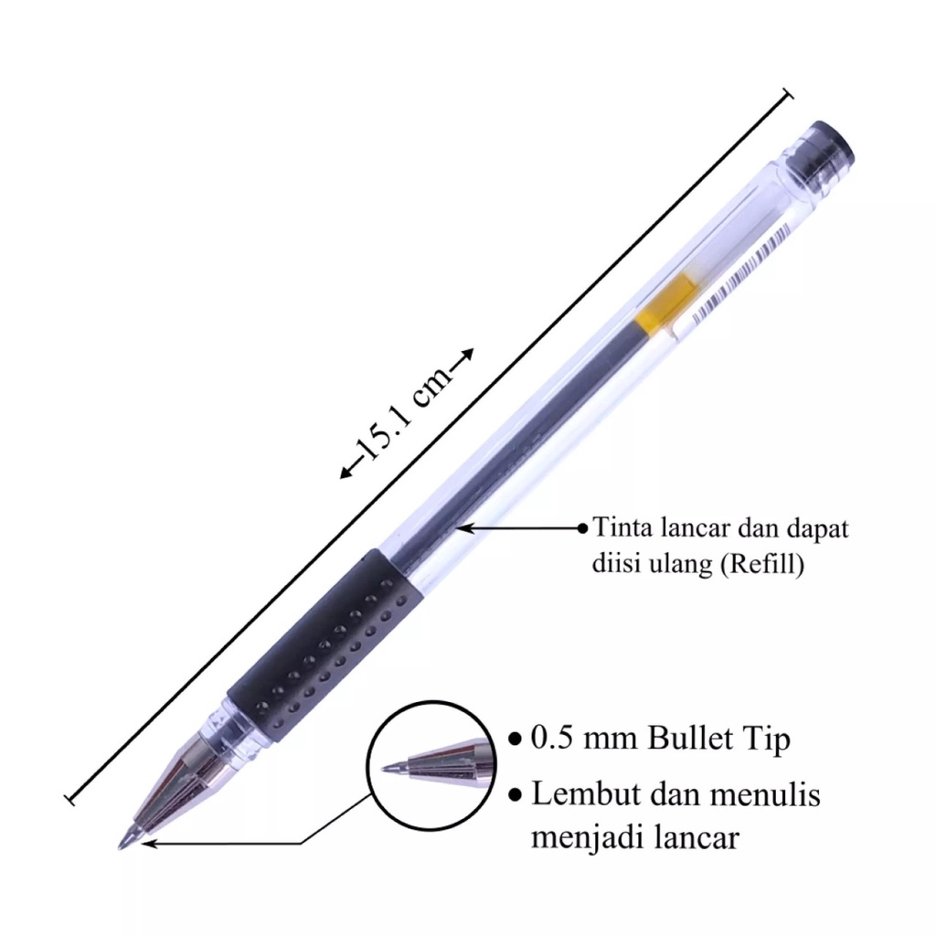 

Gel Pen Joyko JK-100NT/Pulpen Gel Tinta Hitam/Joyko JK-100NT/JK-265