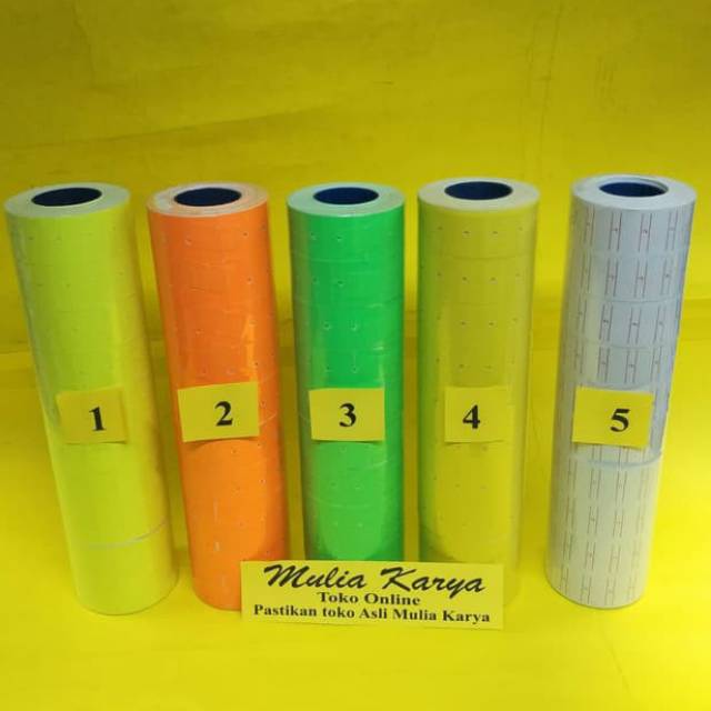 

Kertas Label Harga 1 Line Warna MX 5500