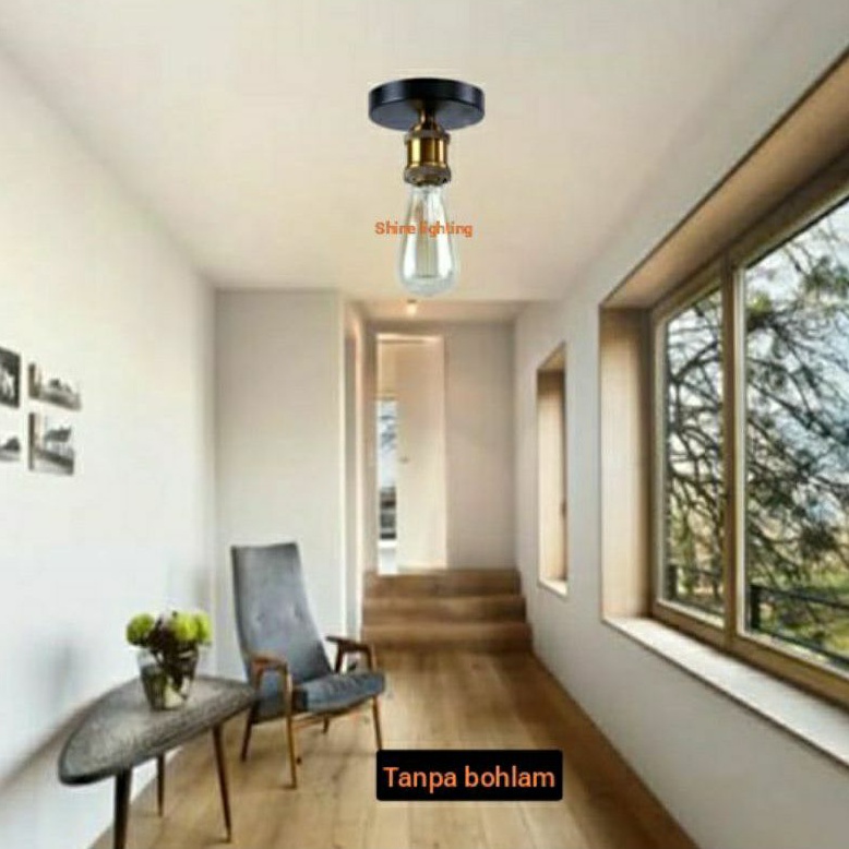 Lampu plafon fitting edison teras/balkon/cafe