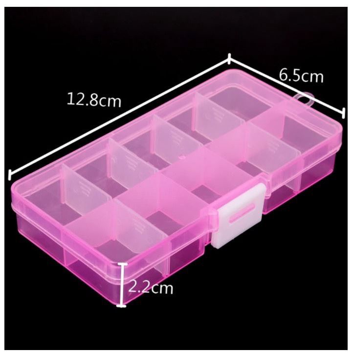 Kotak kuku palsu 10slots - Nail art box - False nails storage - kotak kutex - nail box best seller