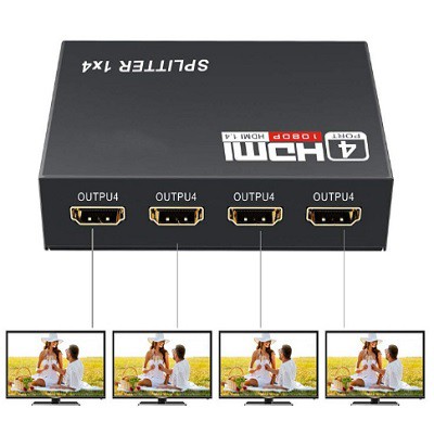 HDMI SPLITTER 4 PORT  HDMI  4 PORT HDMI PORT SPLITER HDMI 1 OUT 4