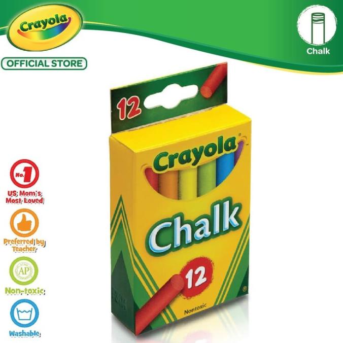 

(BISA COD) Crayola Chalk - 12 Color PROMO Kode 1011