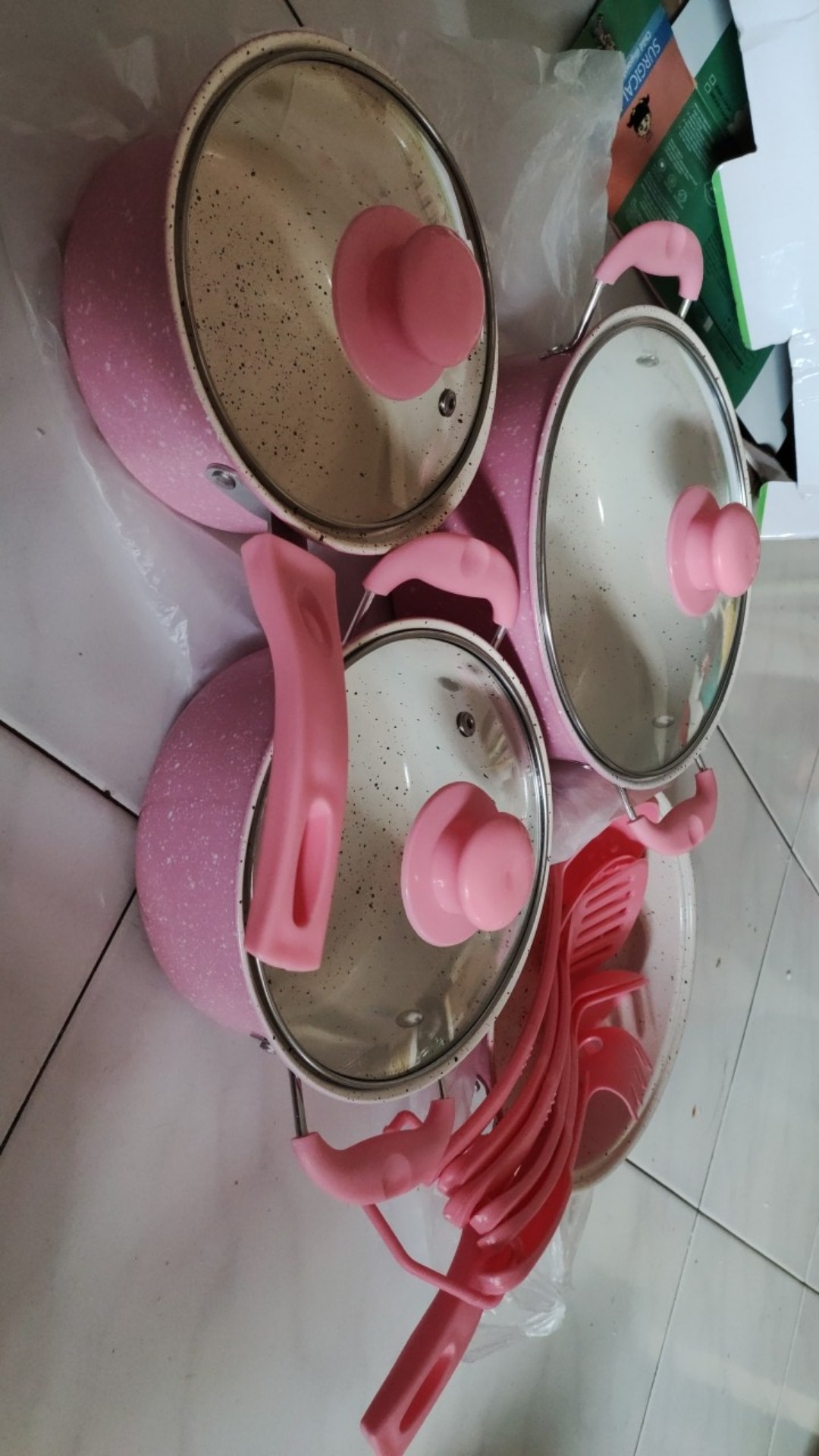 Panci Set Warna (13 Pcs Cookware Set) Panci Warna Set Lengkap Dengan Spatula