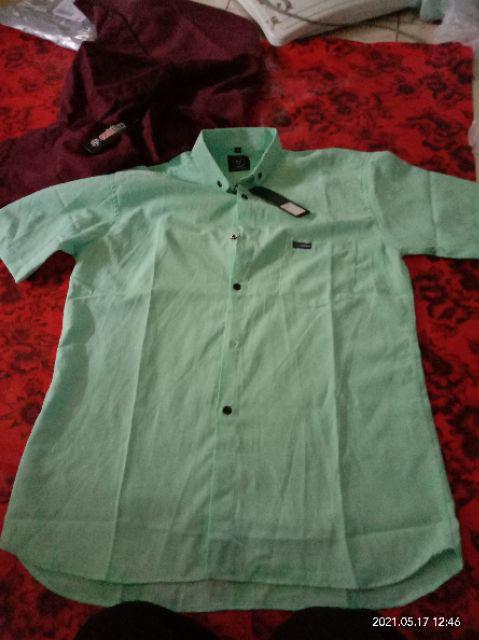 Hem Kemeja Pendek Pria Lengan Pendek Distro Pakaian Pria Casual Batik Polos Kerja Kantor Surfing