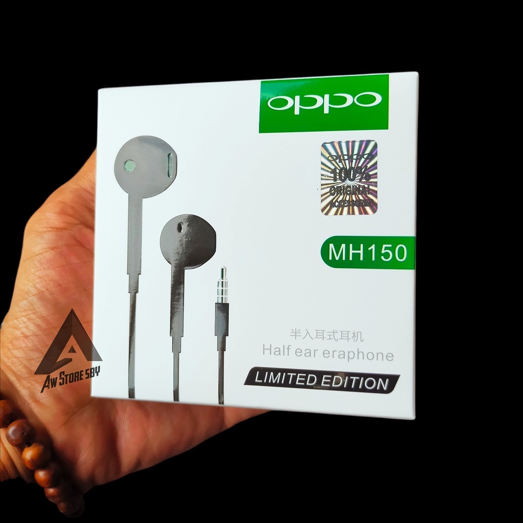 (Black Series) EARPHONE OPPO ORI EXTRA BASS HEADSET OPPO A15S/A16/A5/A9/A54/A74/A52/A92 (M150)