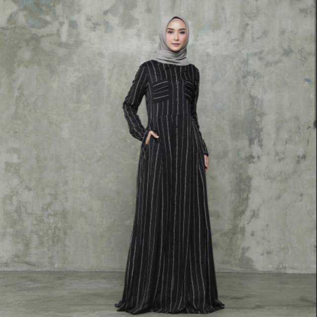RASKI DRESS BLACK by HLZB (Heavenlights Zerina Banu)
