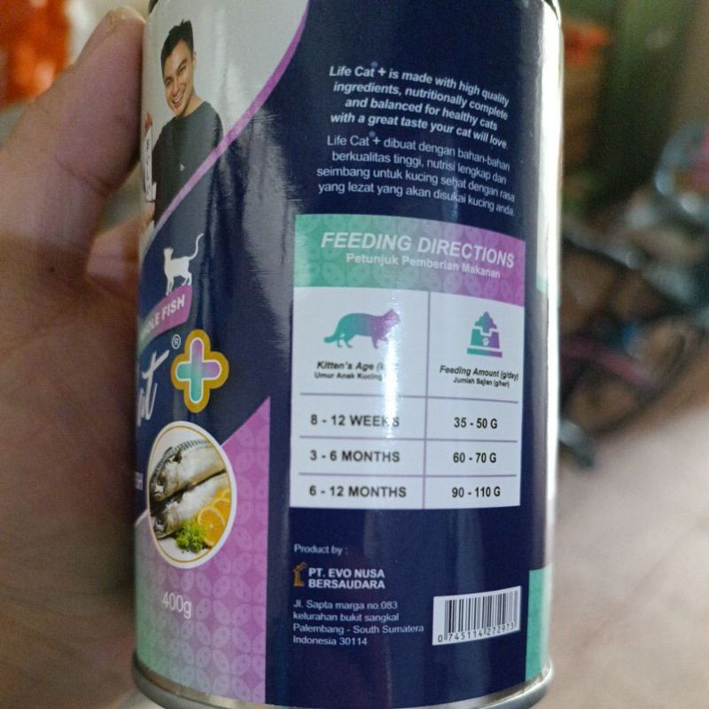 LIFE CAT Plus Kaleng 400 Gram Makanan Basah Kucing Wet Food Cat Food