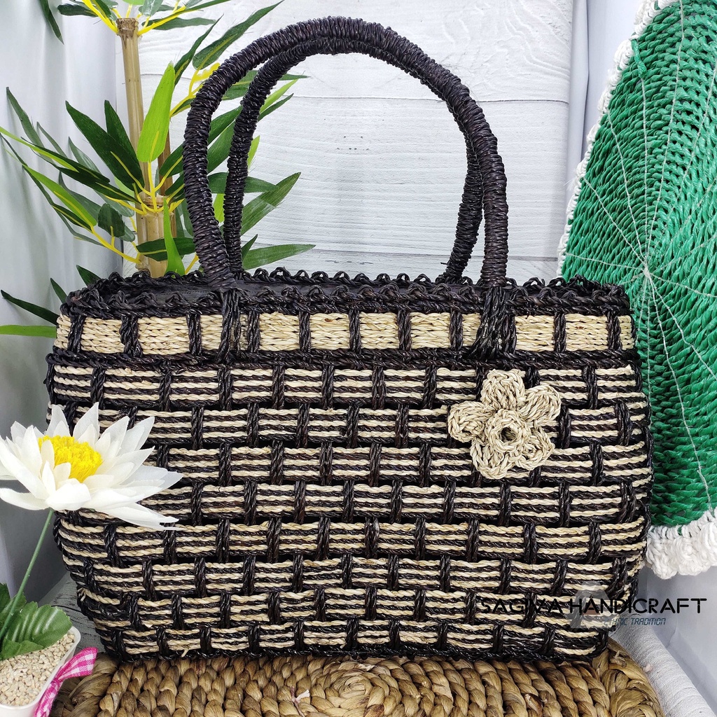 Tas Jinjing Wanita Anyaman Pandan Lilit Kembung