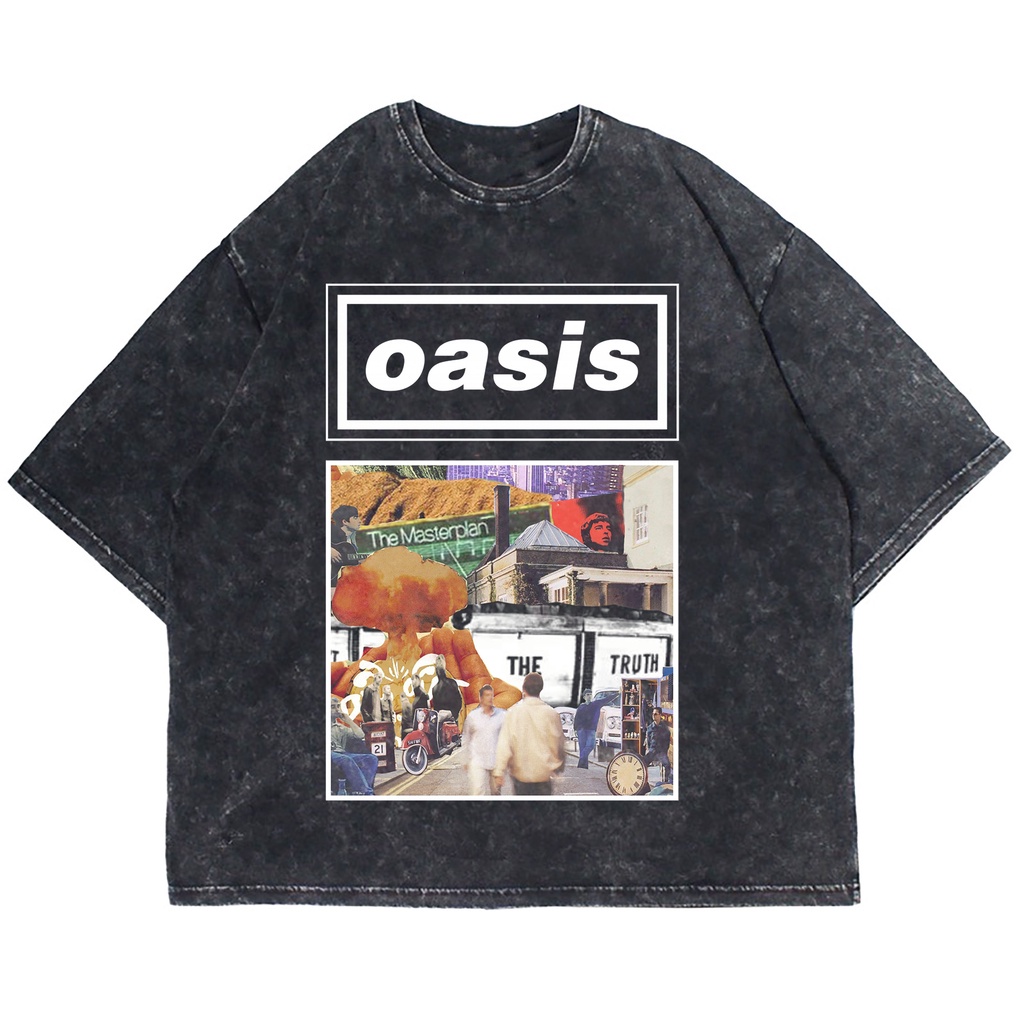 KAOS OVERSIZE BAND OASIS THE MASTERPLAN WASHING VINTAGE TEE ( WASHING T-SHIRT )