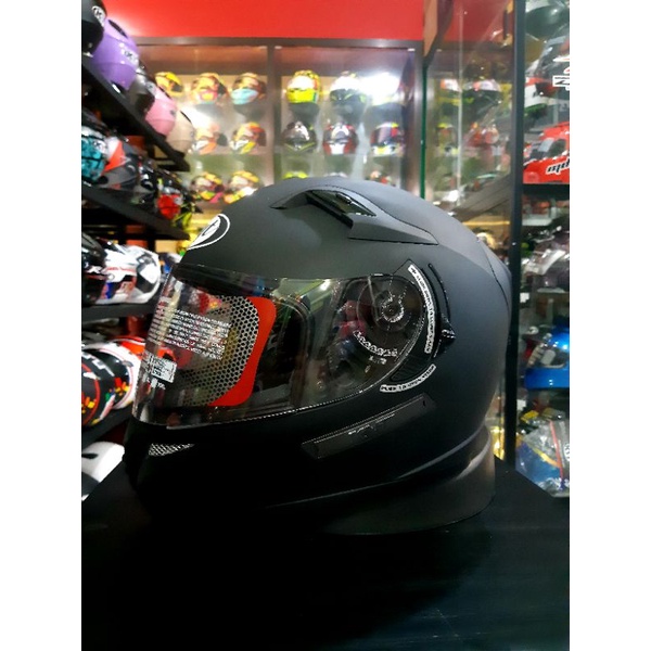 HELM KYT K2RIDER HITAM DOP PAKET GANTENG FREE STICKER VISOR-5