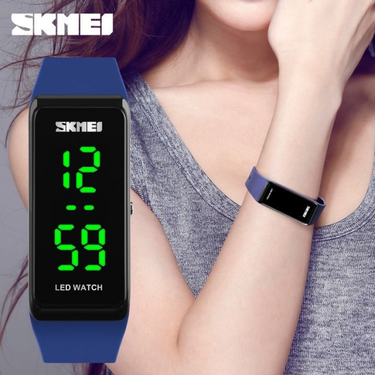 (100% BARANG ORI) SKMEI Wristband Jam Gelang LED - 1265A