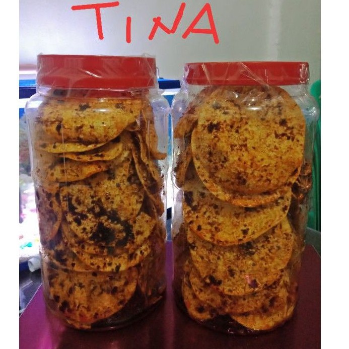 

kerupuk opak ubi/keladi cabe dan kunyit khas selat panjang