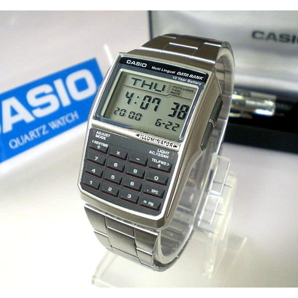 Jam Tangan Casio Calculator Data Bank Original Pria Wanita DBC 32D