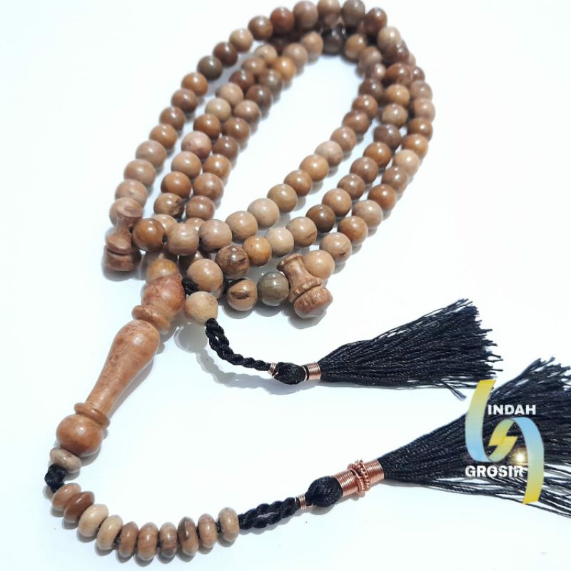 TASBIH KAYU GAHARU BUAYA 8MM 99 BUTIR