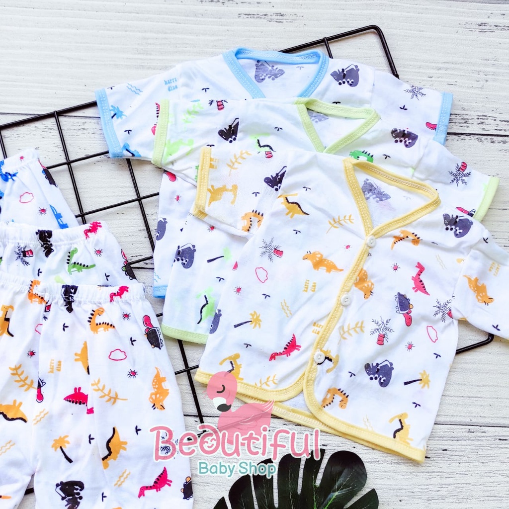 3pcs Setelan Pendek Bayi Newborn / Setelan Baju Bayi Baru Lahir / Baju Pendek Bayi Baru Lahir / Baby.ou_