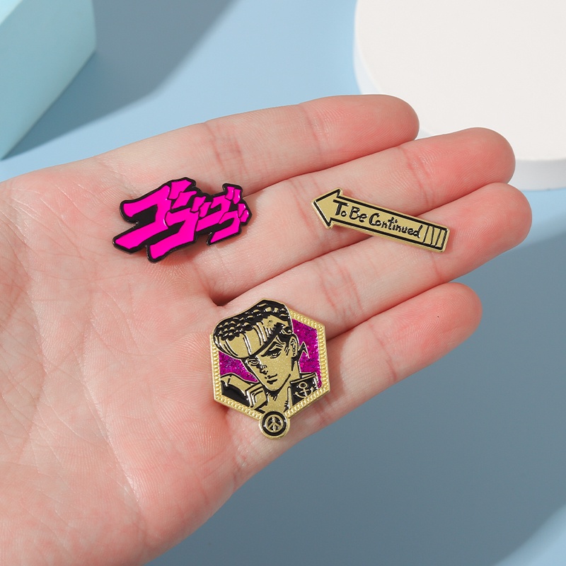 Bros Pin Enamel Desain Anime Surrounding Bizarre Adventure Brothers Untuk Tas Ransel Wanita