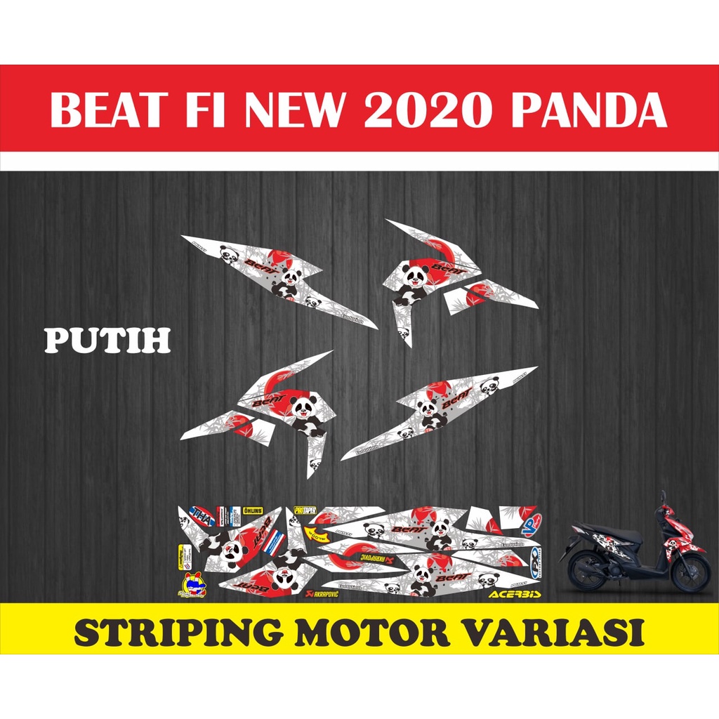 striping stiker motor beat fi new 2020 panda
