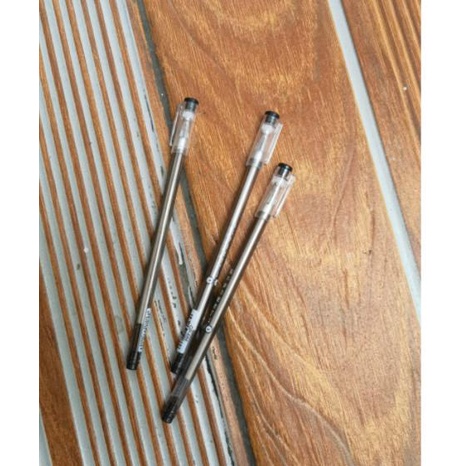 

Pulpen gel art black white - bening hitam