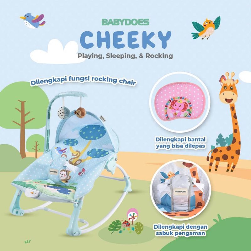 Babydoes Cheeky Swing Rocker Bouncer Ayunan Bayi