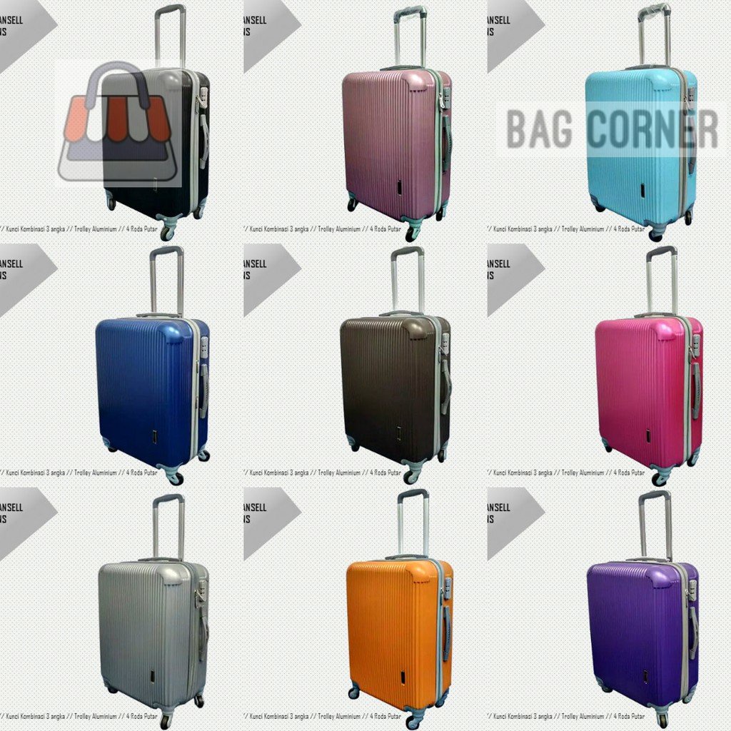 BagCorner - Koper travel Murah roda 4 ukuran 24 inch ABS hardcase Robert Ansell