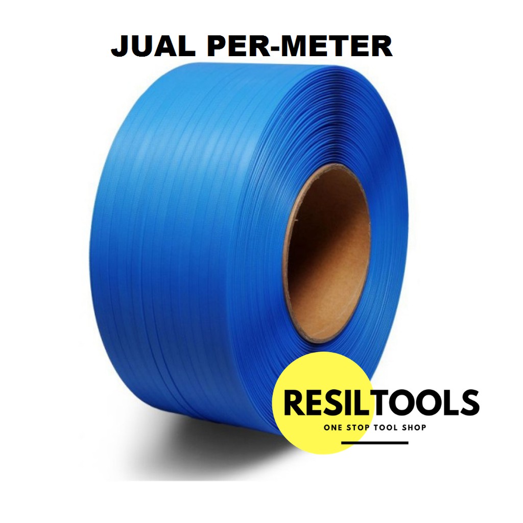 

Strapping Belt 11 mm Biru Sabuk Package Kemas Barang Kardus Permeter Plastic Strapping Band 11mm