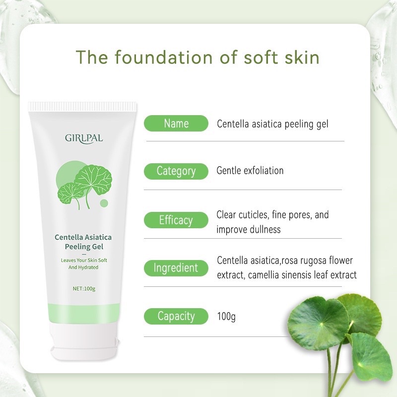 GIRLPAL CENTELLA ASIATICA PEELING GEL FACE SCRUB PEELING WAJAH 100 gr BPOM / GIRLPAL PEELING GEL FACE SCRUB