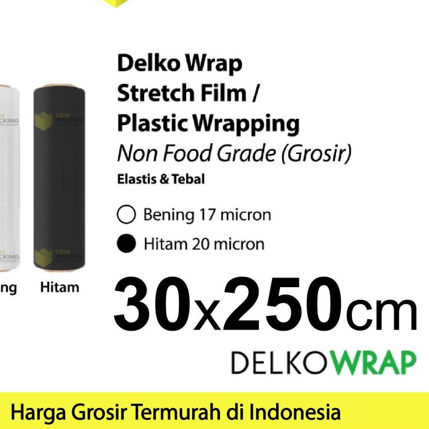 

Plastik Wrapping Stretch Film 30cm x 250m BENING/HITAM DELKOWRAP /SATUAN