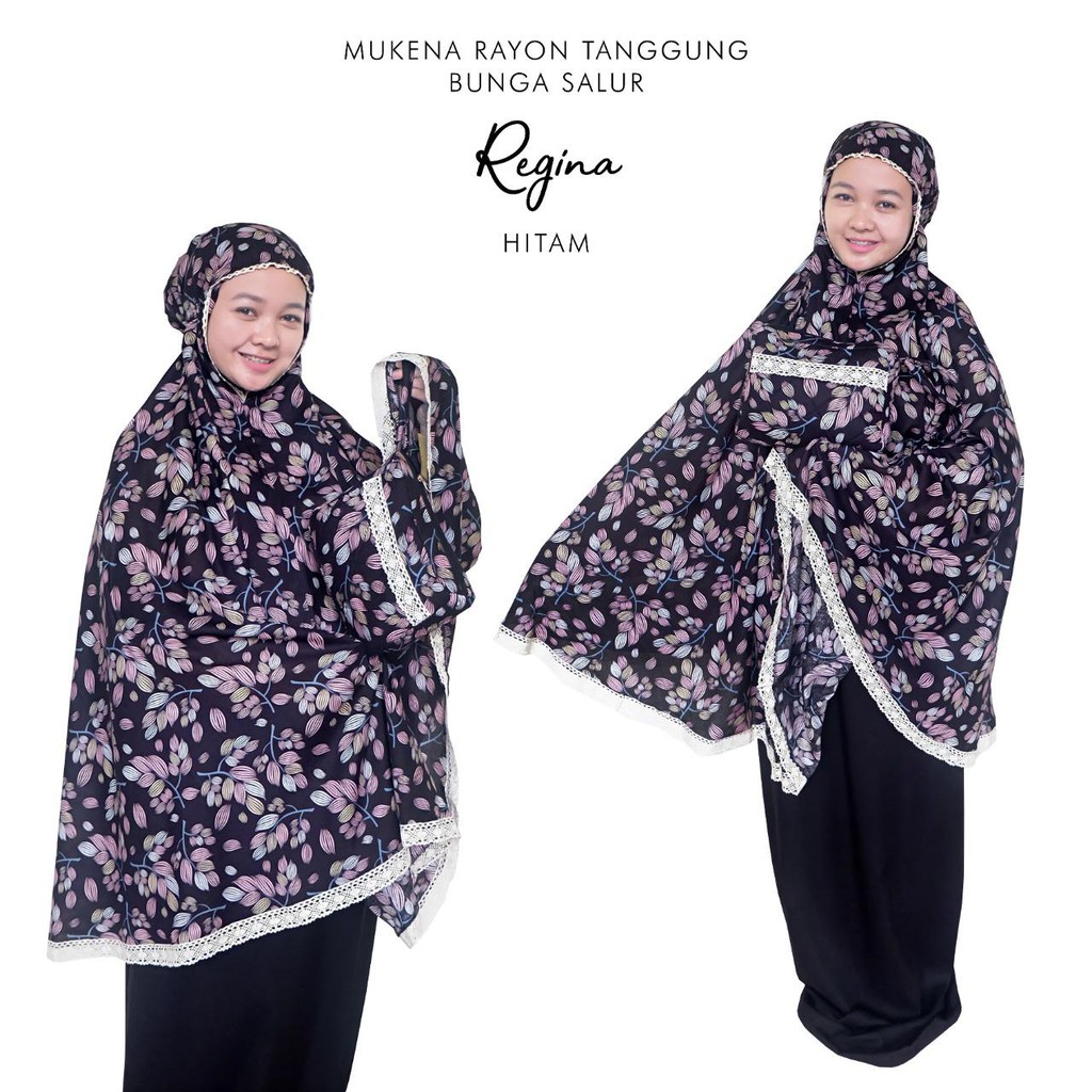 PUSAT MUKENA TASIK - MUKENA TANGGUNG RAYON BUNGA SALUR REGINA