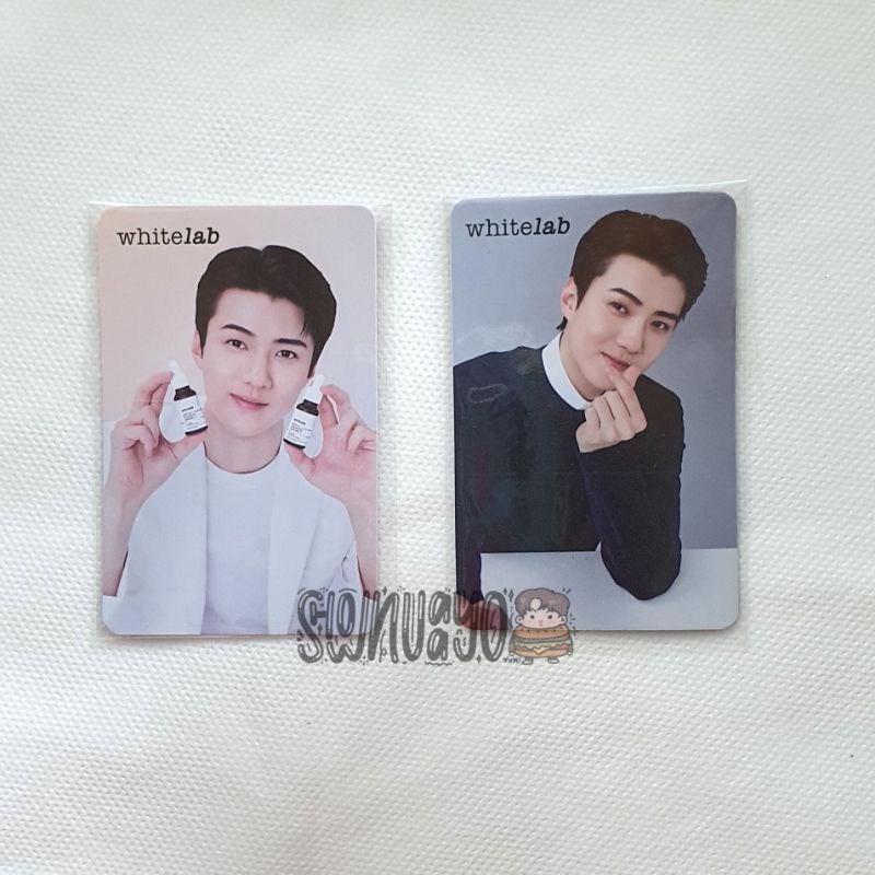 Photocard PC Sehun EXO x Whitelab Sale (set 2pc)