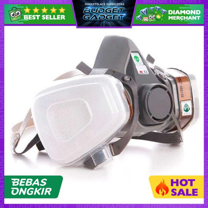 ELESESAFE Masker Gas Respirator Anti Debu Gas Kimia Beracun - 6200