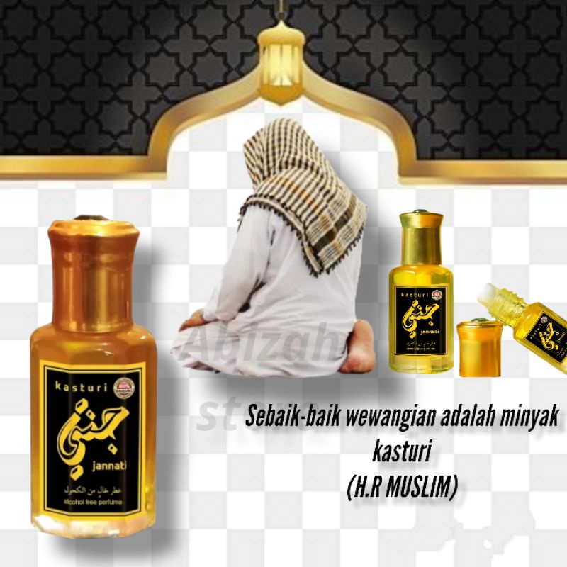 MINYAK KASTURI JANNATI KASTURI MINYAK WANGI NON ALKOHOL 6ML Kijang kasturi Parfum kasturi 6ml