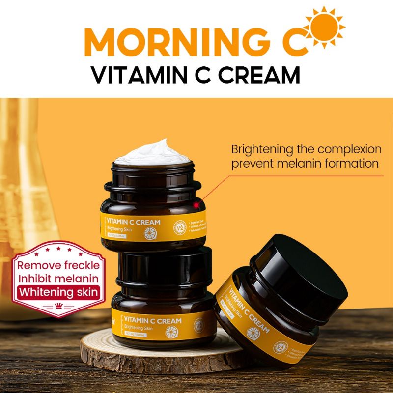 VIBRANT GLAMOUR Retinol Cream + Vitamin C Cream Set - Paket Cream Siang &amp; Malam krim siang dan malam Pemutihan pelembab dan anti -aging