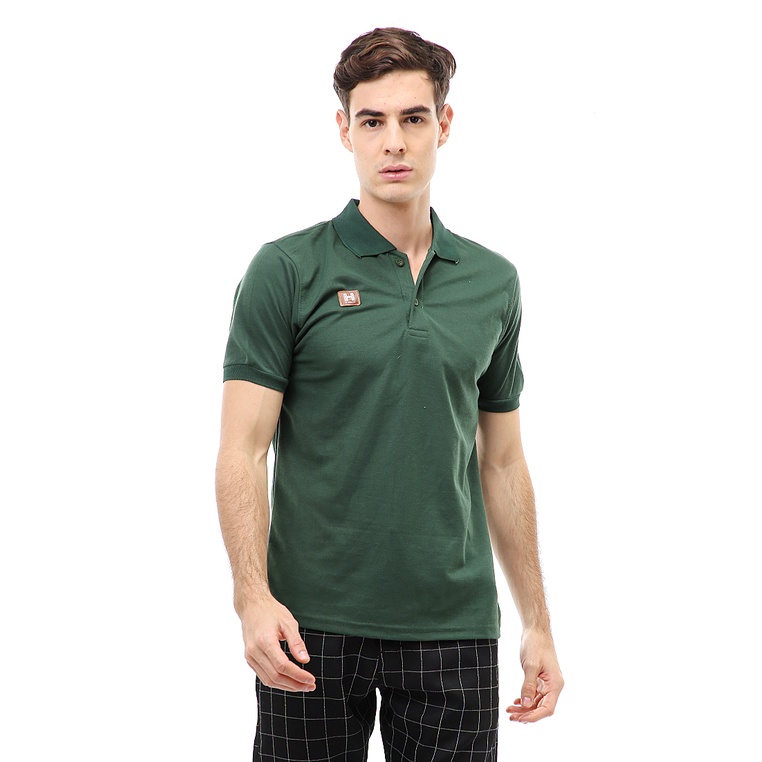 Hamlin Jack Atasan Formal Pria T-Shirt Kaos Polo Polos Lengan Pendek Material Cotton ORIGINAL - Army