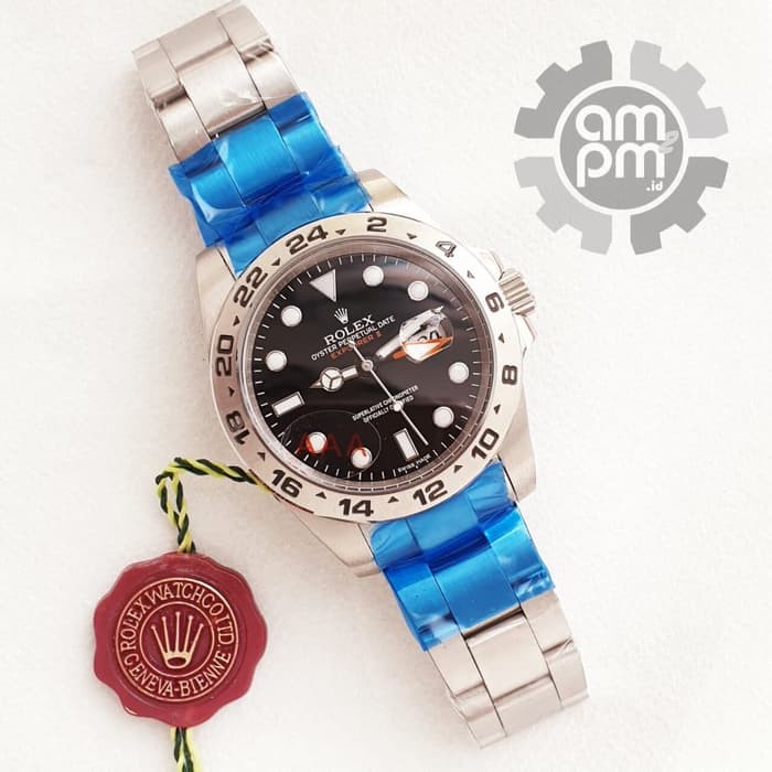 Suplier Jam Tangan Rolex Explorer II Automatic Silver Black Dial