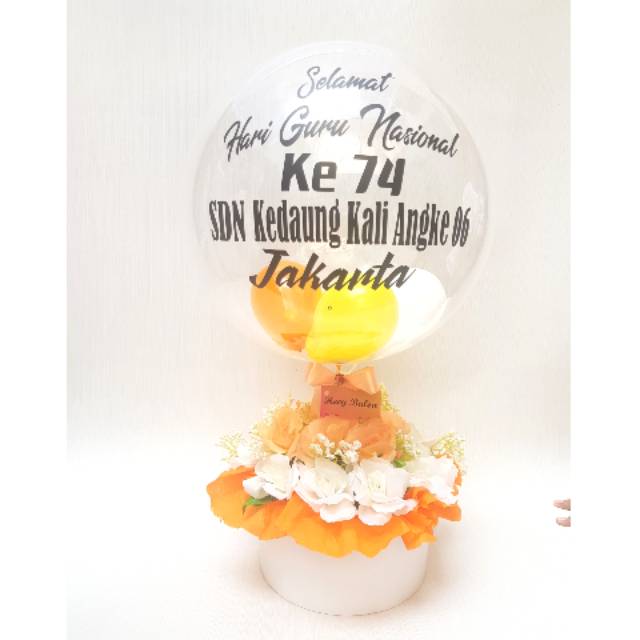Hot Air Balon/Balon Box/Buket Ultah/Balon Ucapan/Balon Ultah/Buket Wisuda/Buket Balon/Buket Snack