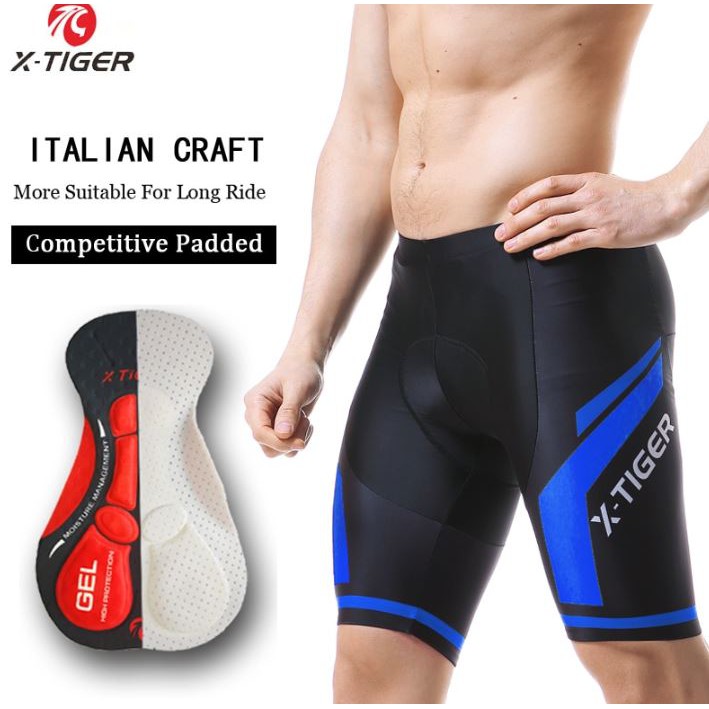 Celana Padding Sepeda Pendek Ketat X-TIGER dengan 5D Breathable Pad