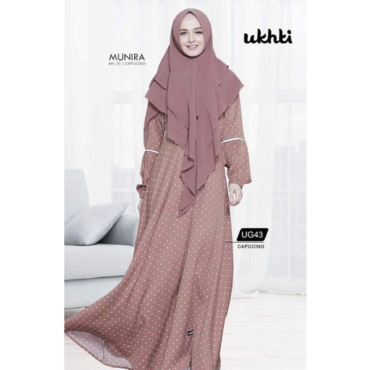 Gamis Dewasa Gamis Syari Ukhti Munira UG 43 Cappucino Best Seller Limited