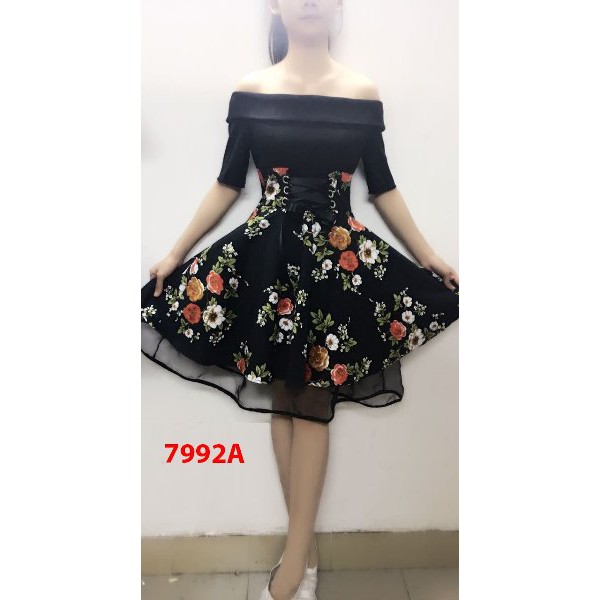 unix  minidress pesta wanita-dress sabrina bunga-mini dress flower casual-dress pesta cewek-dress