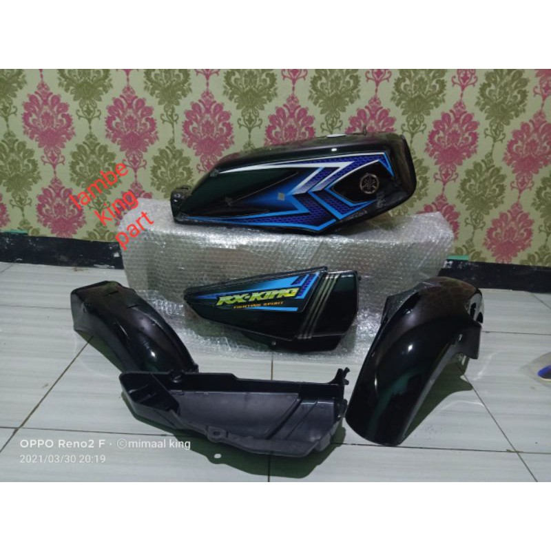 Tangki RX king full set 2004 hitam biru