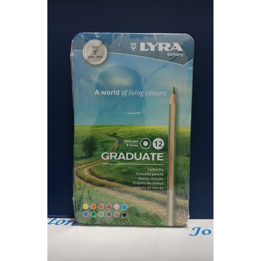 

Pensil warna LYRA GRADUATE Permanent 12 colours Metal BOX
