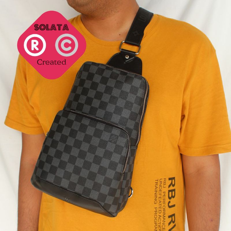 Tas Selempang LV Pria / Sling Bag Pria Wanita / WaistBag Pria / Body Bag Pria