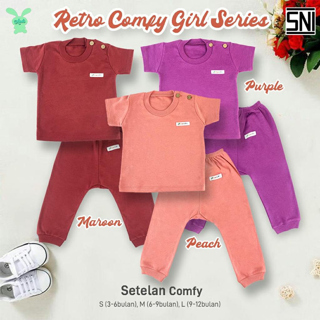 Aruchi Setelan Comfy Series Pendek Panjang SML / Setelan Anak