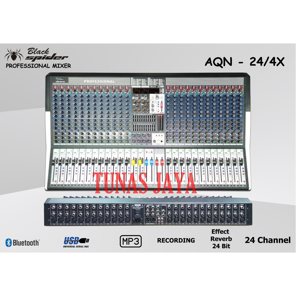 MIXER BLACK SPIDER AQN24 4X BLACKSPIDER AQN 24-4 X 24 CHANNEL