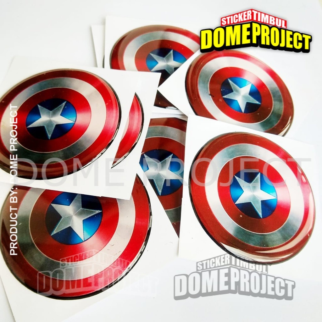 STIKER MOTOR LOGO CAPTAIN AMERICA STIKER EMBLEM LENTUR AKSESORIS SEPEDA MOTOR