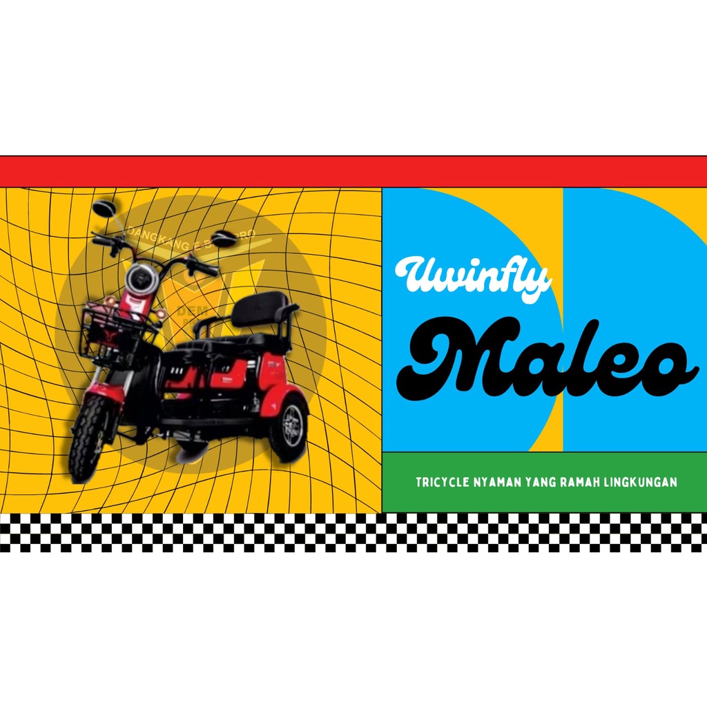 Sepeda Motor Listrik Uwinfly Maleo Roda Tiga Disc Brake By UWINFLY